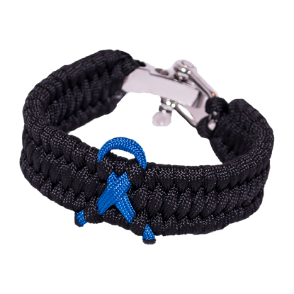 Picture of Child Abuse Awareness Bracelet - Boa Weave - Shackle Clasp
